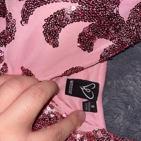 Windsor Mauve Sequin Mini Dress - Picture 3 of 3